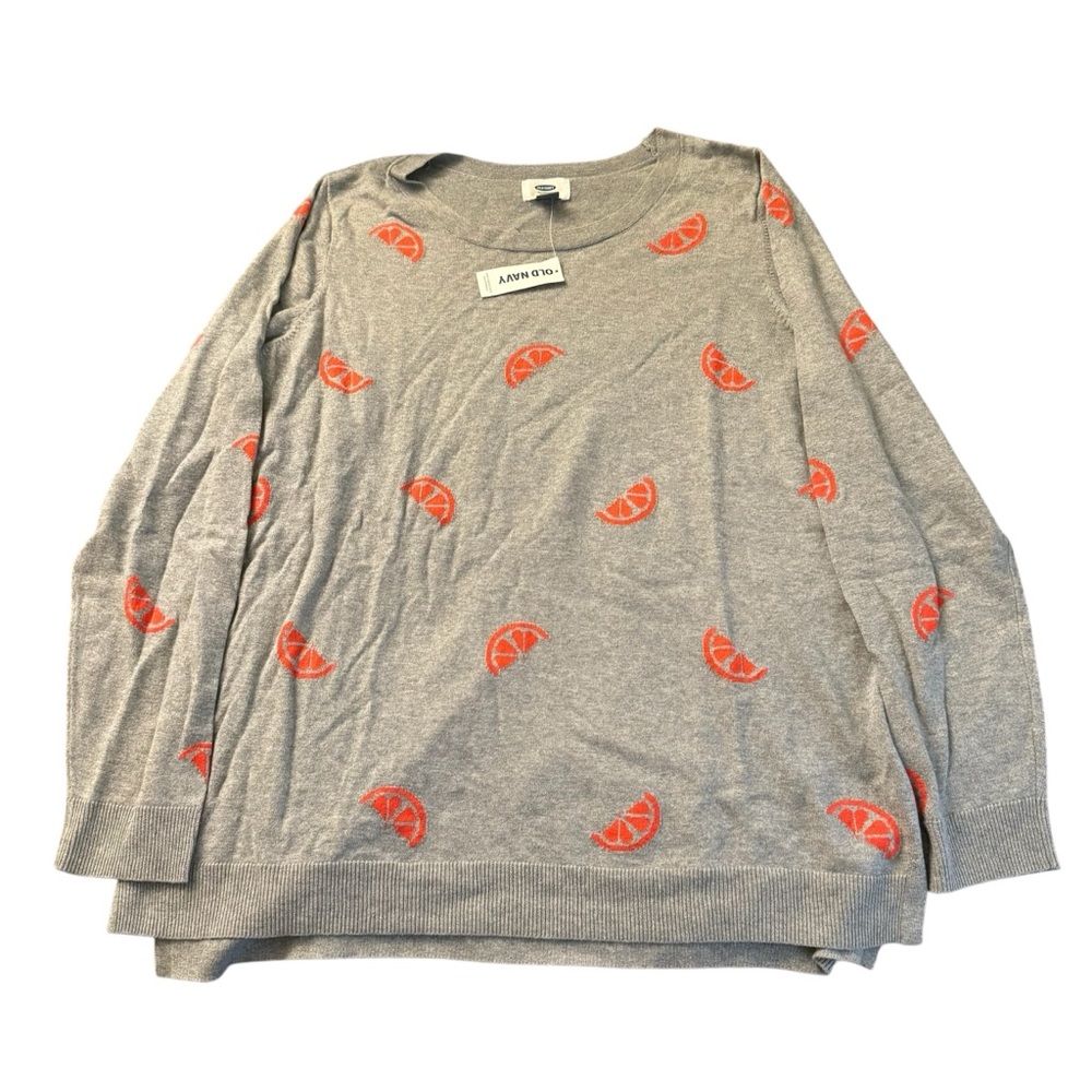NWT Old Navy Orange Slice Sweater- Size XL